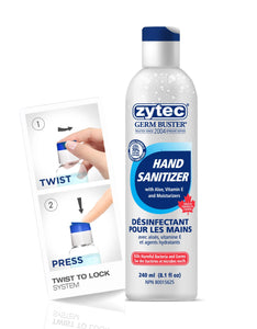 240ml – zytec® Clear Gel Hand Sanitizer